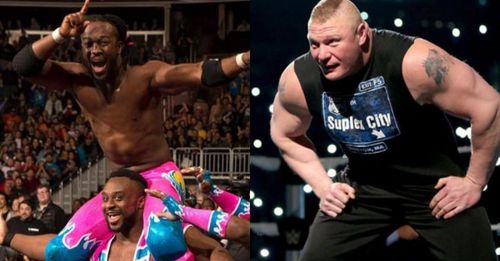 Kofi Kingston and Brock Lesnar