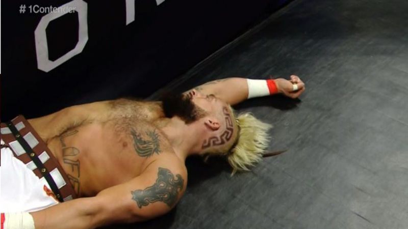 Amore was out cold just minutes into his tag match with Big Cass against the Vaudevillains.