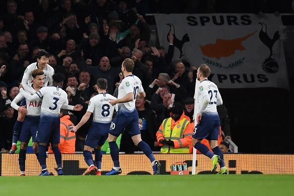 Dele Alli scored against Arsenal at the Emirates to knock them out of the Carabao cup this season