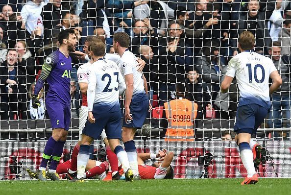 Lloris roars after thwarting Aubameyang&#039;s penalty to save a valuable point for Spurs