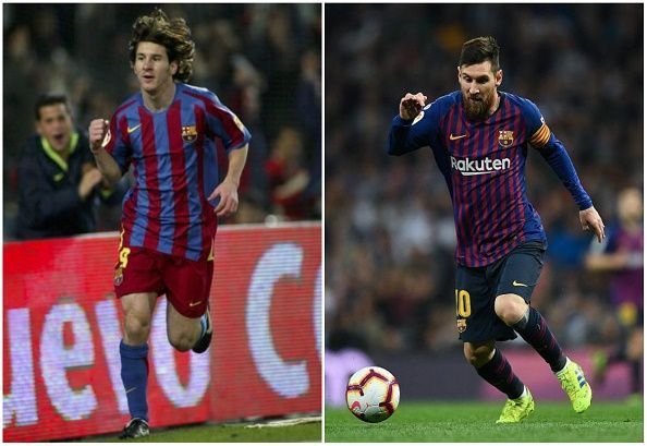Messi then and now