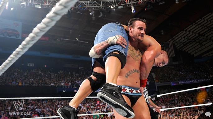 CM Punk battled John Cena at Money in the Bank 2011.