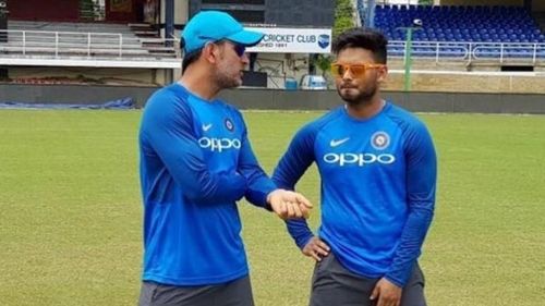 MS Dhoni and Rishabh Pant