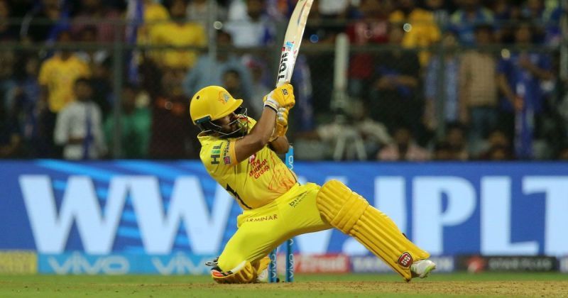 Jadhav showed tremendous character as he walked out with a hamstring strain match playing this shot after which he smashed a boundary to help CSK beat Mumbai