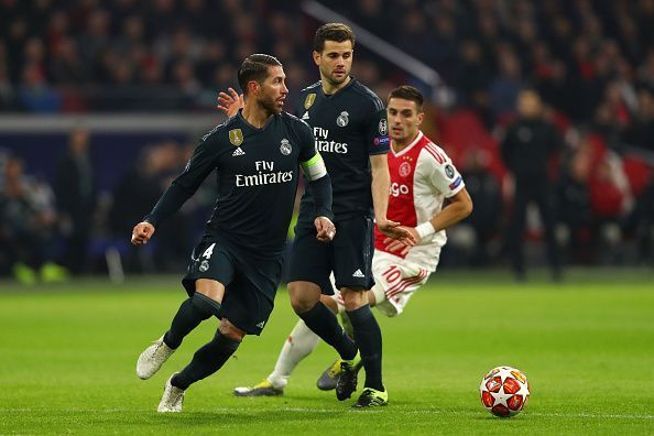 Sergio Ramos picked up an intentional yellow card against Ajax in the first leg. That went well.