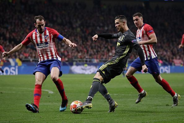 Club Atletico de Madrid beat Juventus 2-0 at home