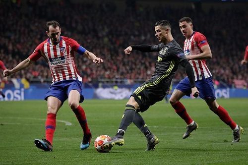 Club Atletico de Madrid beat Juventus 2-0 at home