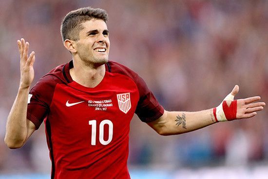 Christian Pulisic playing for the United States