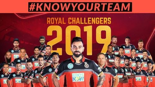 Royal Challengers Bangalore squad for VIVO IPL 2019