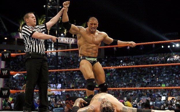 Hitting a Batista Bomb to Umaga was no small feat, and The Animal probably shouldn't have even tried it.