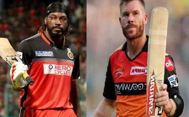 chris gayle vs david warner in IPL