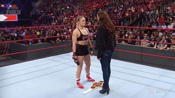 Ronda Rousey left the title in the ring