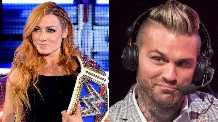 Becky Lynch and Corey Graves don't cross paths on WWE programming, but they have crossed swords on twitter.