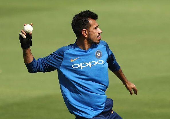 Chahal in a practise session