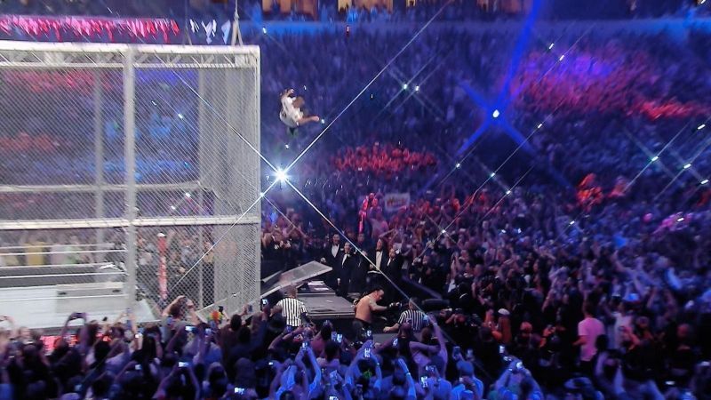 Shane McMahon diving off the Hell in a Cell