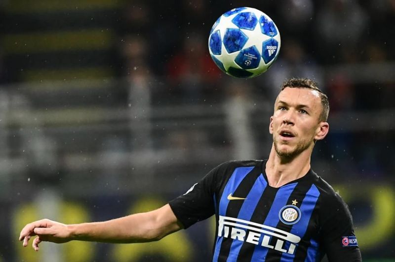 Ivan Perisic playing in the Champions League for Inter Milan.