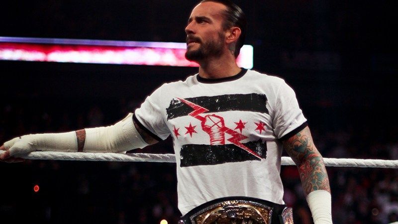 Punk as WWE Champion in 2011.