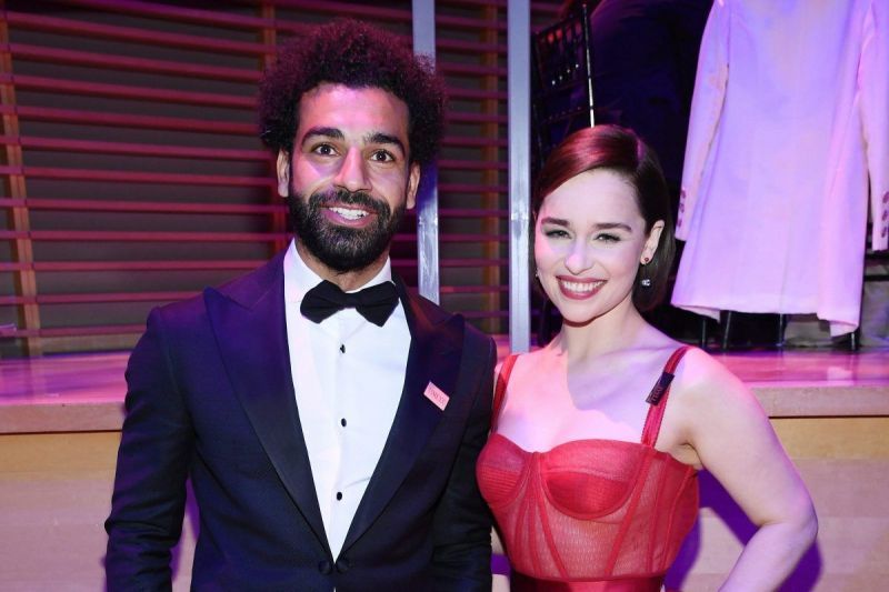 Mohamed Salah and Emilia Clarke