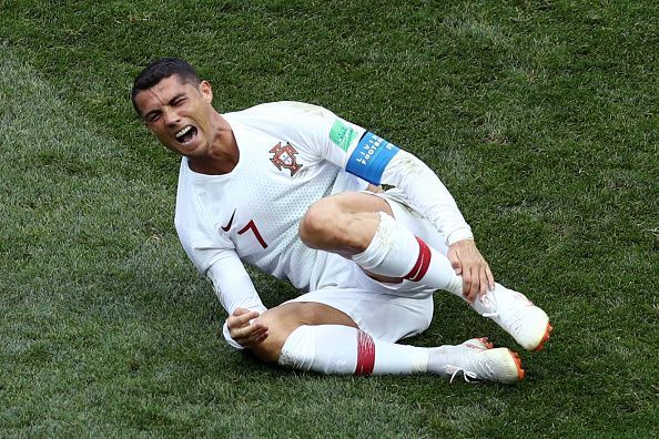 Ronaldo suffered an injury playing for Portugal