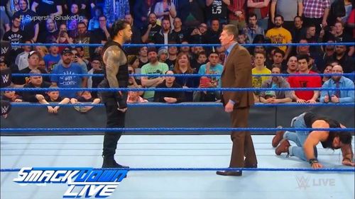 After crashing Elias' reveal as the biggest acquisition in SmackDown history, Roman Reigns took the fight to Mr. McMahon.