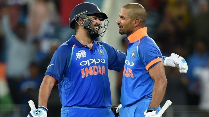 Shikhar Dhawan, Rohit Sharma. Credits: AFP