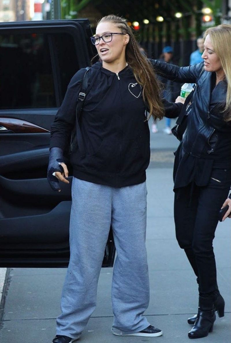 Ronda Rousey spotted for the first time following surgery (Photo Courtesy: TMZ)