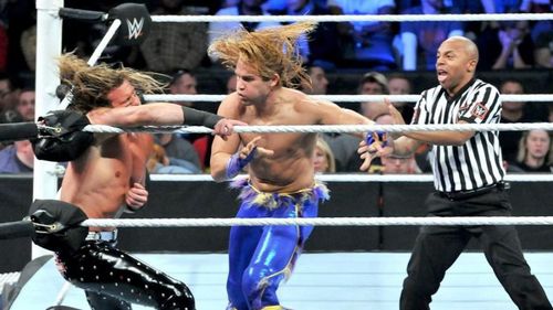 Eventually, momentum starts to swing against Ziggler and in Breeze's favor.