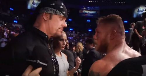 Undertaker and Lesnar's face-off at UFC 121