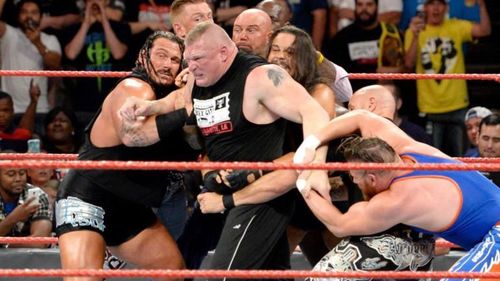 Image result for wwe lesnar brawl