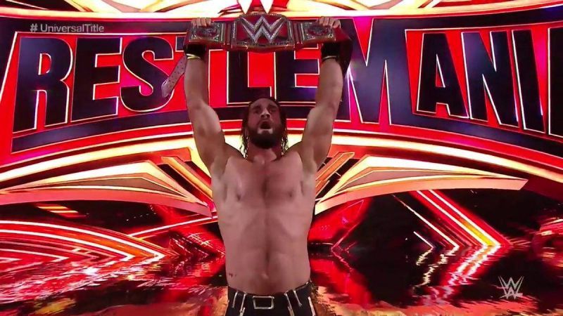 Rollins dethroned the Beast for the second time at WrestleMania, in the show's opener.