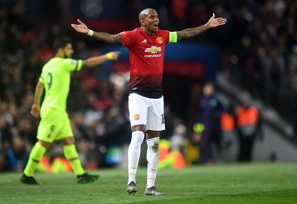 Manchester United Captain, Ashley Young, was not at his best on Wednesday