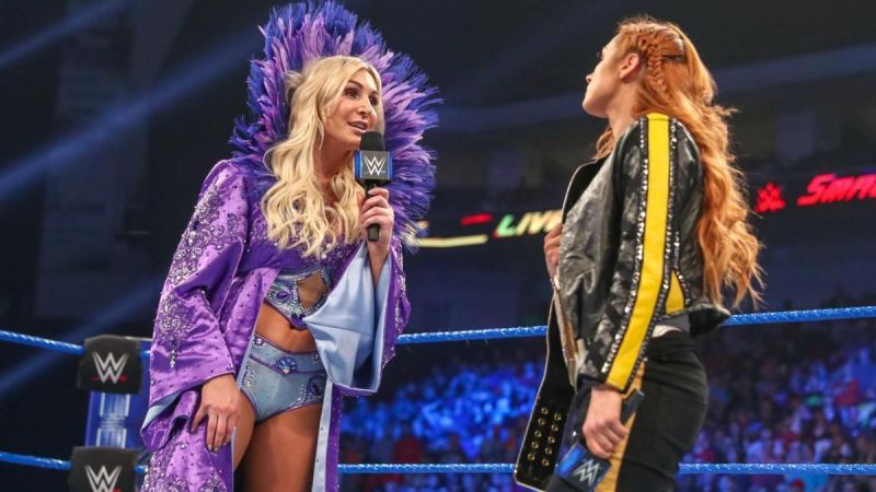 Charlotte and Lynch on SmackDown Live last week