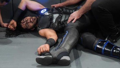 Mustafa Ali suffers a nasty looking head injury