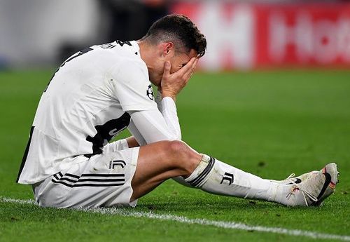 Ronaldo was visibly dejected after Juventus' loss to Ajax