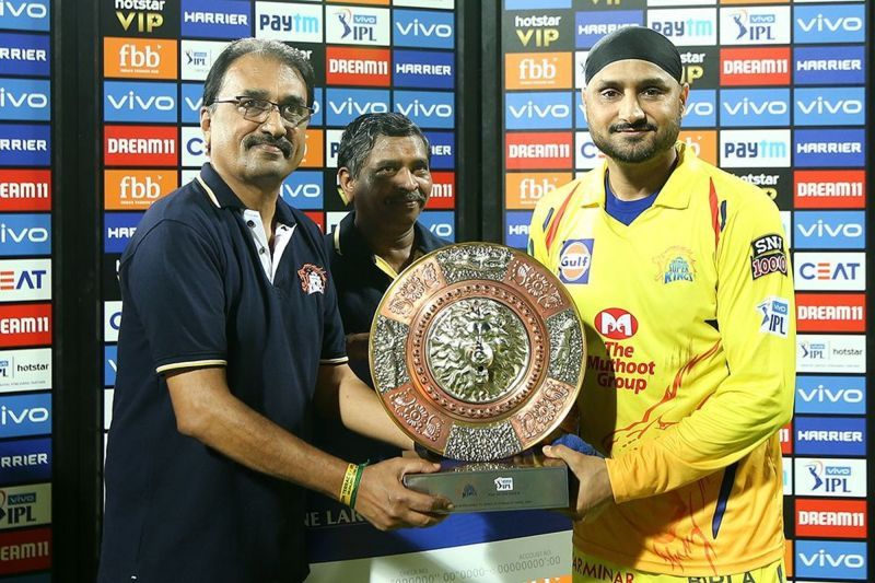Harbhajan had 2 Player of the Match awards in 4 matches(Image courtesy: IPL T20.com/BCCI)