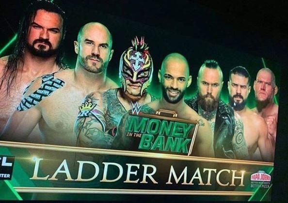 The participants in the men's MITB ladder match