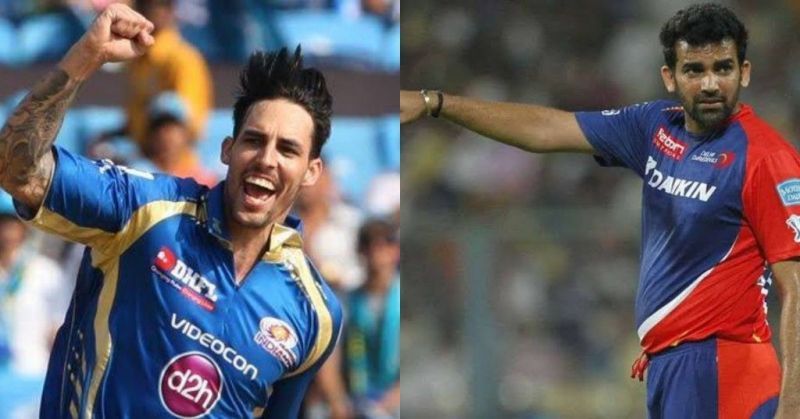 Mitchell Johnson and Zaheer Khan (Image Courtesy - IPLT20/BCCI)