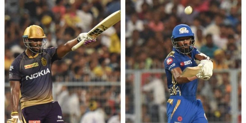 Andre Russell and Hardik Pandya (Picture courtesy: iplt20.com)