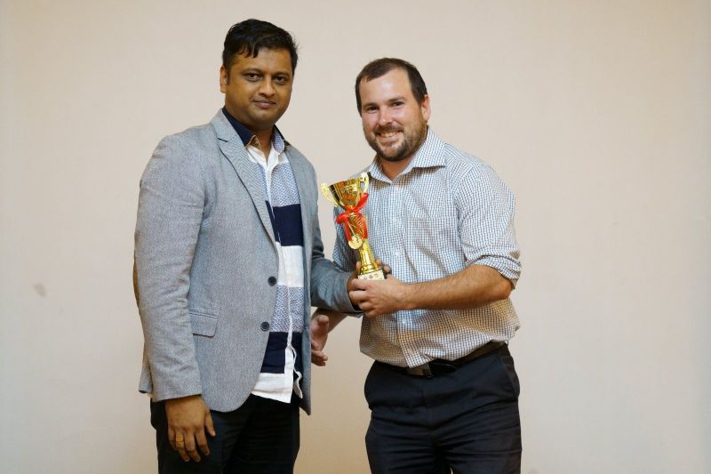 Most Valuable Player of the Tournament, Brendan Crook of New Zealand (Image Courtesy: Singapore Cricket Association)