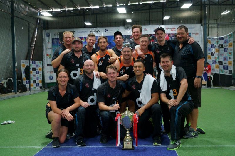 The victorious New Zealand team pose with the NZ-Asia Cup Trophy (Image Courtesy: Singapore Cricket Association)