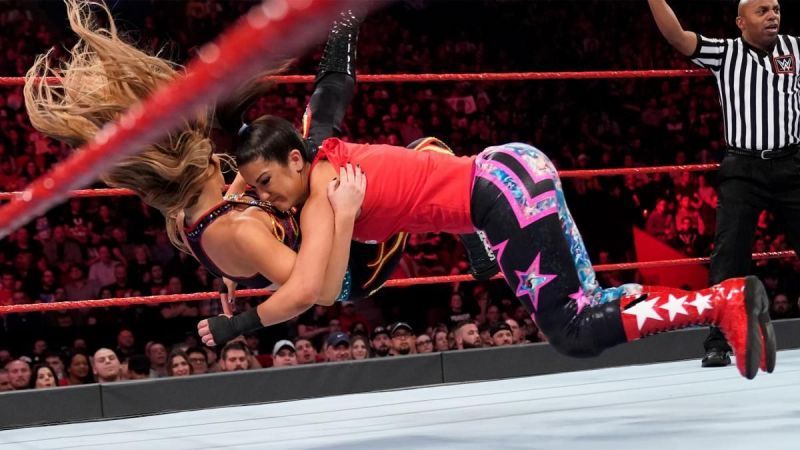 Bayley &amp; Naomi challenged the Women&#039;s Tag champs to a match