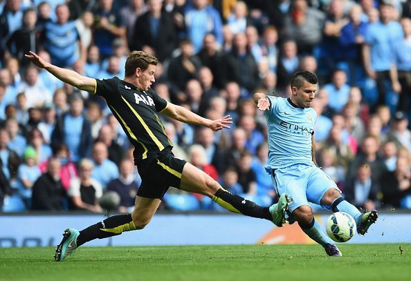 Jan Vertonghen and Sergio Aguero