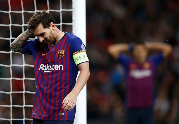 Messi has struggled in the Champions League quarter-finals