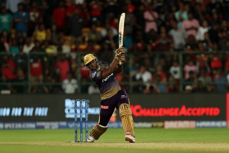 Andre Russell takes KKR home yet again with a 13-ball 48* (Pic courtesy: iplt20.com/BCCI)