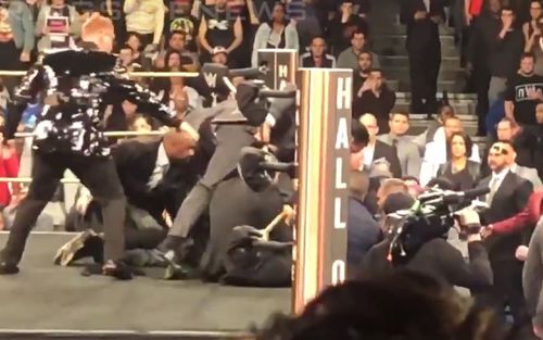 All hell broke loose at the WWE Hall of Fame, but now the police are handing out charges!