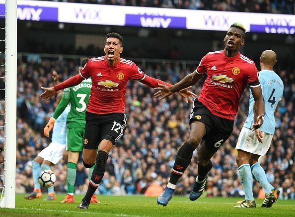 Chris Smalling and Paul Pogba