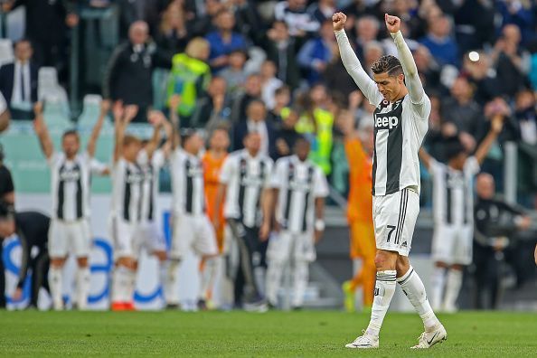 Juventus v ACF Fiorentina - Serie A Ronaldo celebrated Juventus&#039; win