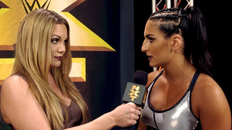 Sonya Deville in a backstage interview