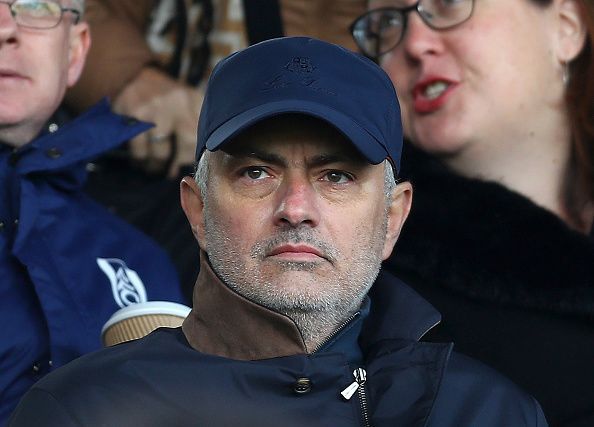 Jose Mourinho was spotted seeing the game between Fulham and Everton in London