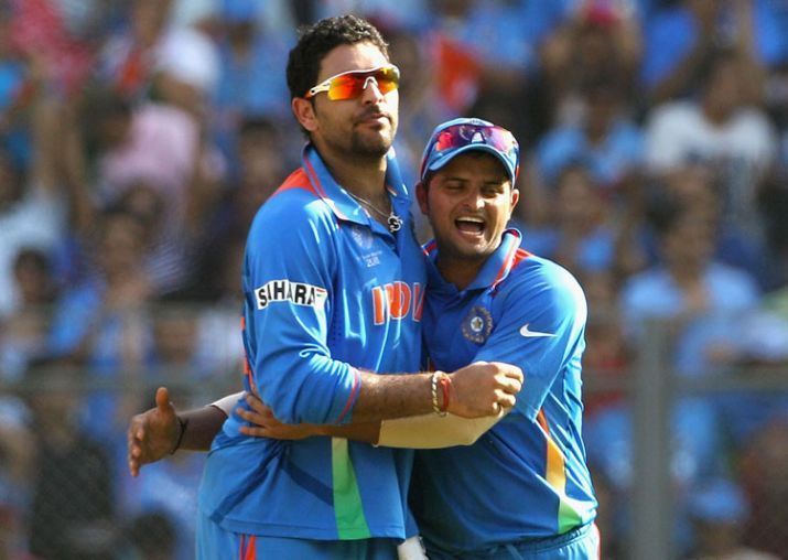 Image result for yuvraj singh and suresh raina